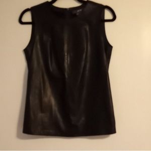 Per Se 100% Leather Top in Size 0